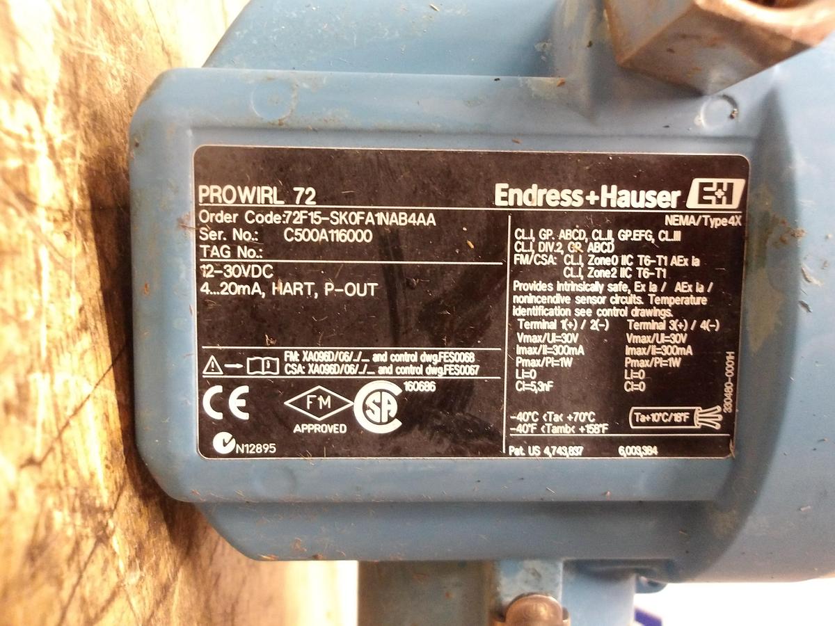 Used ENDRESS HAUSER PROWIRL 72 FLOW TUBE 1/2"