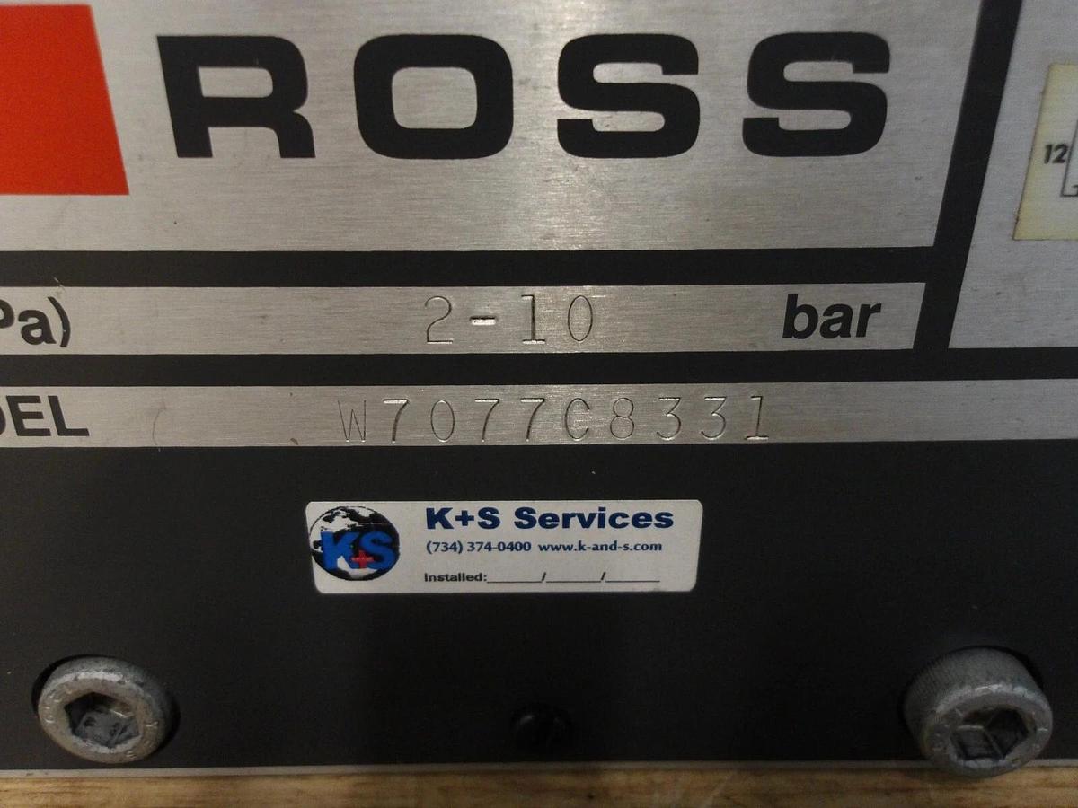 Used ROSS W707708331 PNEUMATIC SOLENOID VALVE, #371135G REMANUFACTURED