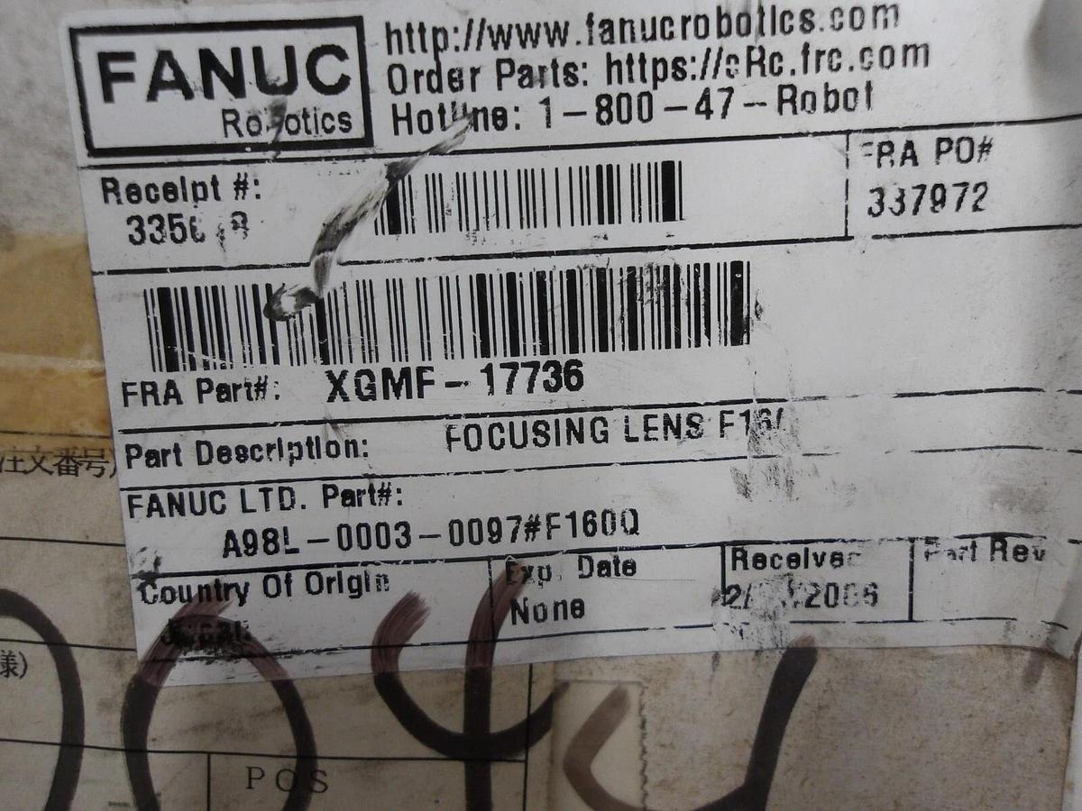 OPTOSKAND / FANUC F160 LASER FOCUSING LENS A986-0003-0097 F160Q, #415 NIB