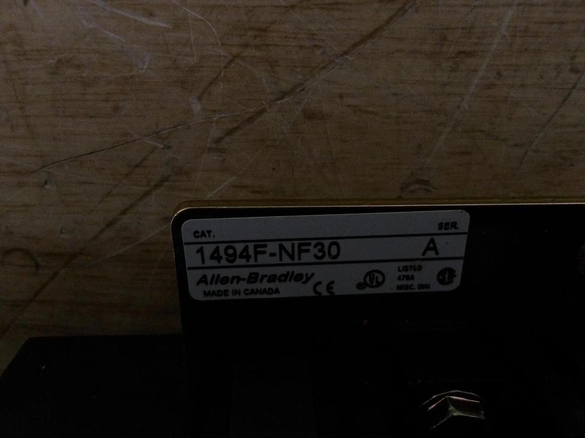 Used ALLEN BRADLEY 30 AMP DISCONNECT SWITCH 1794F-NF30, #321857G NEW