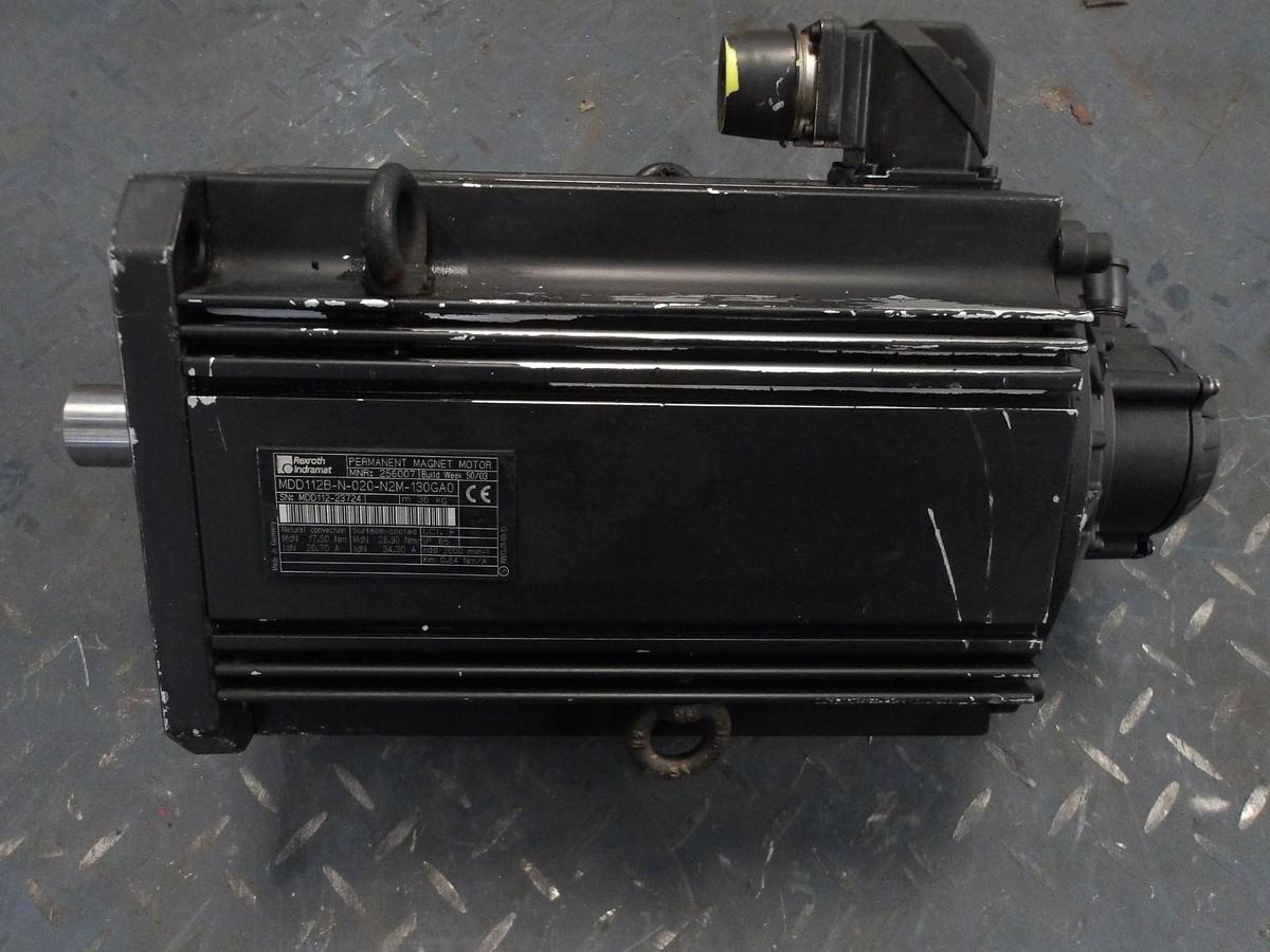 Used REXROTH INDRAMAT MDD1125B-N-020-N2M-130GB0 PERMENANT MAGNET MOTOR, #715158G USED