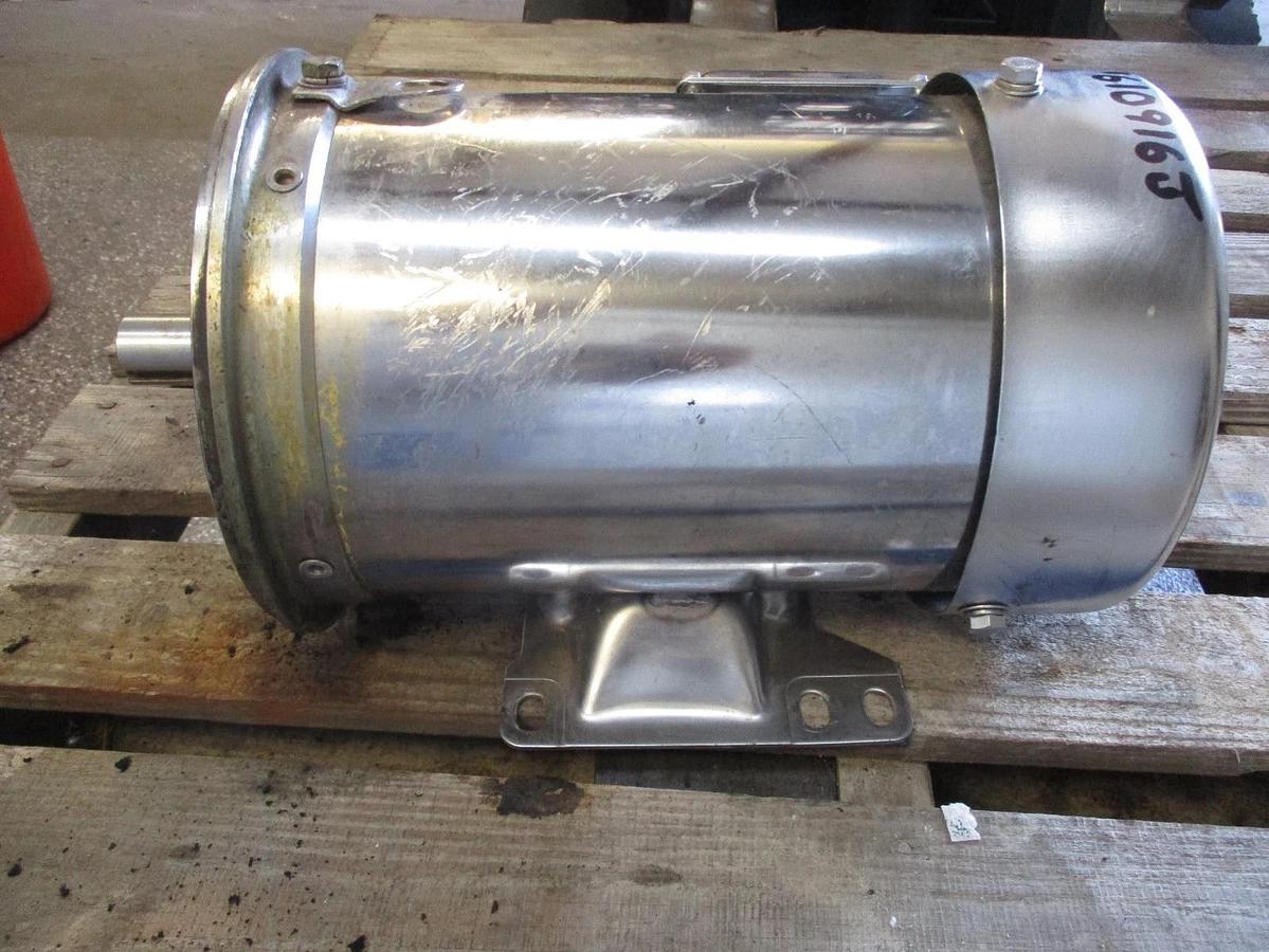 Used STERLING 3 HP STAINLESS MOTOR, FR 182TC, 1745 RPM, 208-230/460 V, #610916J USED