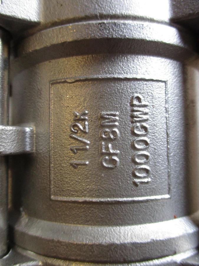 Used FNW 1-1/2" STAINLESS PNEUMATIC BALL VALVE, #612904J NEW