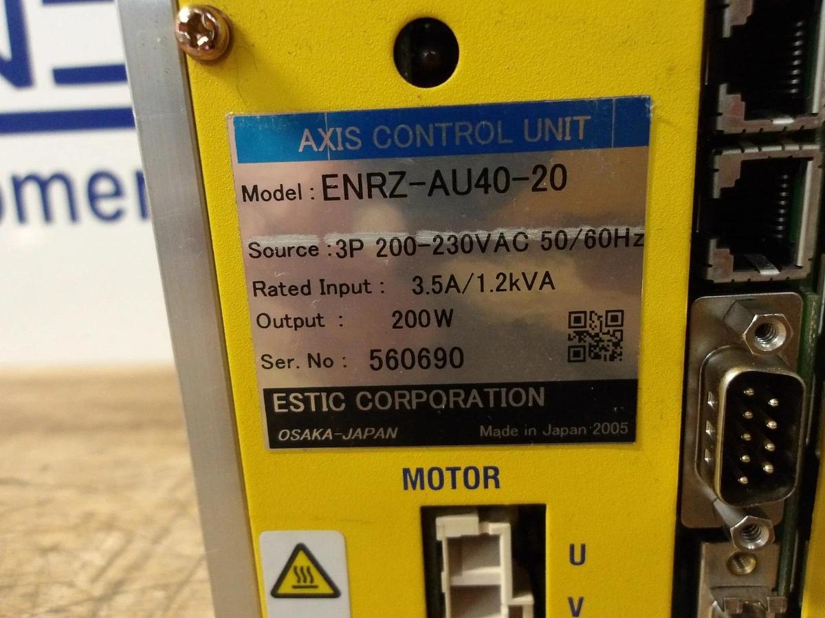 Used ESTIC AXIS ENRZ-AU40-20 CONTROL UNIT, #12181112G USED