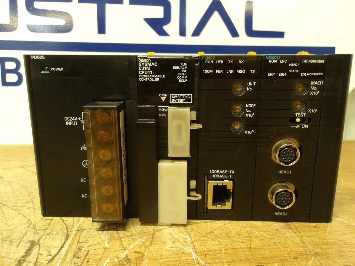 Used OMRON RACK W/ CARDS AND POWER SUPPLY CJ1W-PD025, #12301108G USED