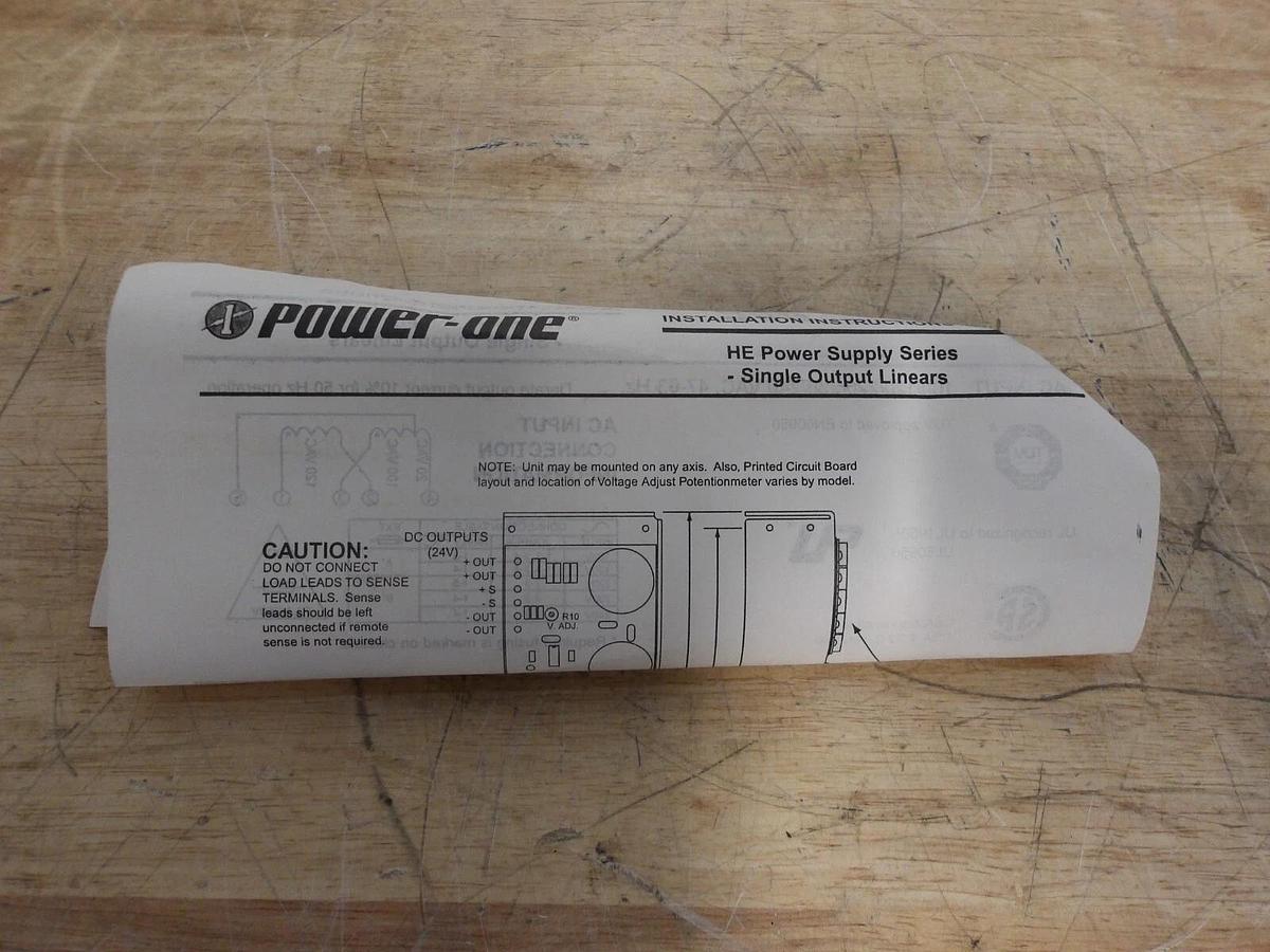 POWER ONE HE24-7.2-A POWER SUPPLY, #56941G NIB