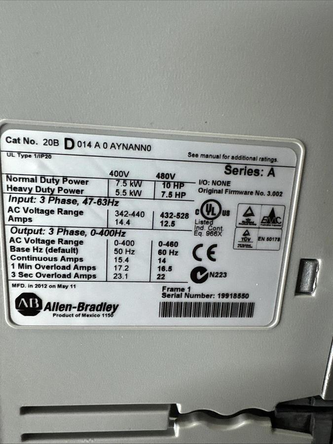 Allen Bradley Powerflex 700 10HP #2201256P NEW IN BOX MAKE OFFER!