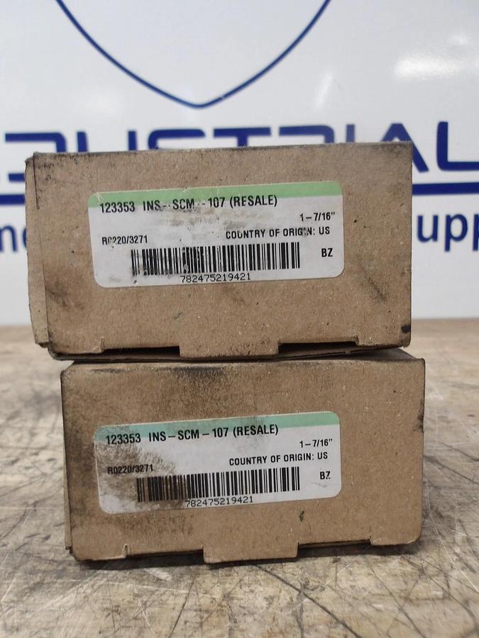 DODGE INS-SCM-107/123353 BEARING INSERT 1-7/16" BORE (LOT OF 2) #8131030G NIB