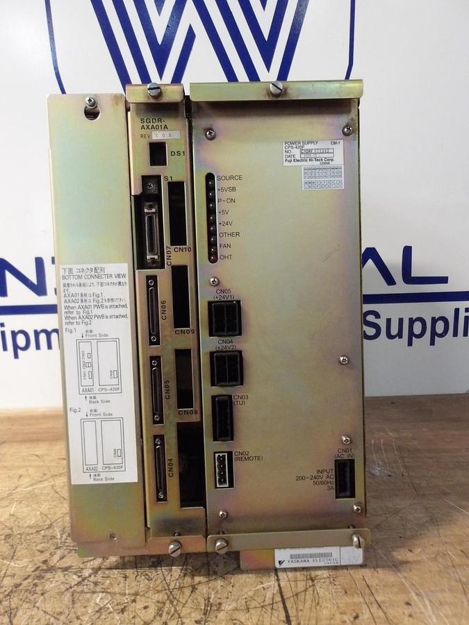 Used YASKAWA JZNC RACK W/ CPS-420F POWER SUPPLY, #12221023G USED