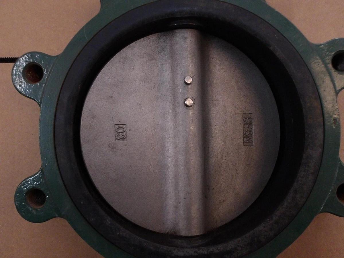 Used CENTERLINE 8" BUTTERFLY VALVE, 200 SERIES (NO HANDLE) #115248G NEW