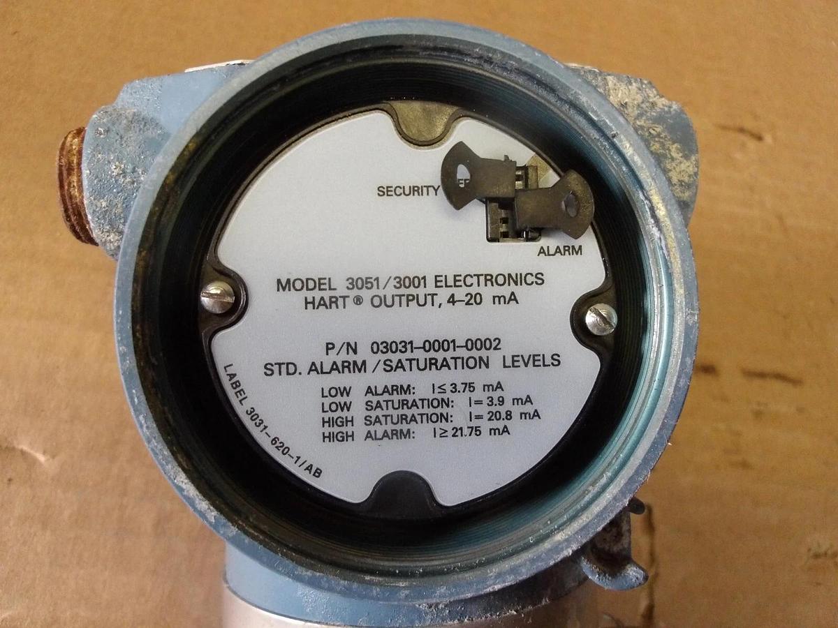 Used ROSEMOUNT 3051 PRESSURE TRANSMITTER, #78200G USED