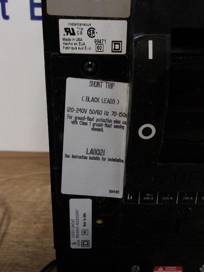 Used SQUARE D 400 AMP MAG-GARD BREAKER 600 V, #224312G NEW