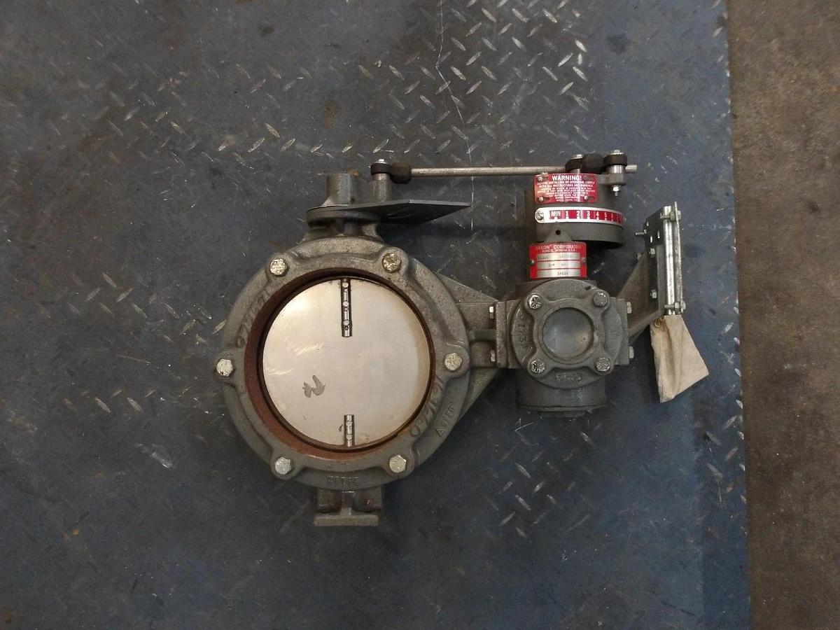 Used MAXON 8" BUTTERFLY VALVE 2-P 8M/733116, #620900G NEW