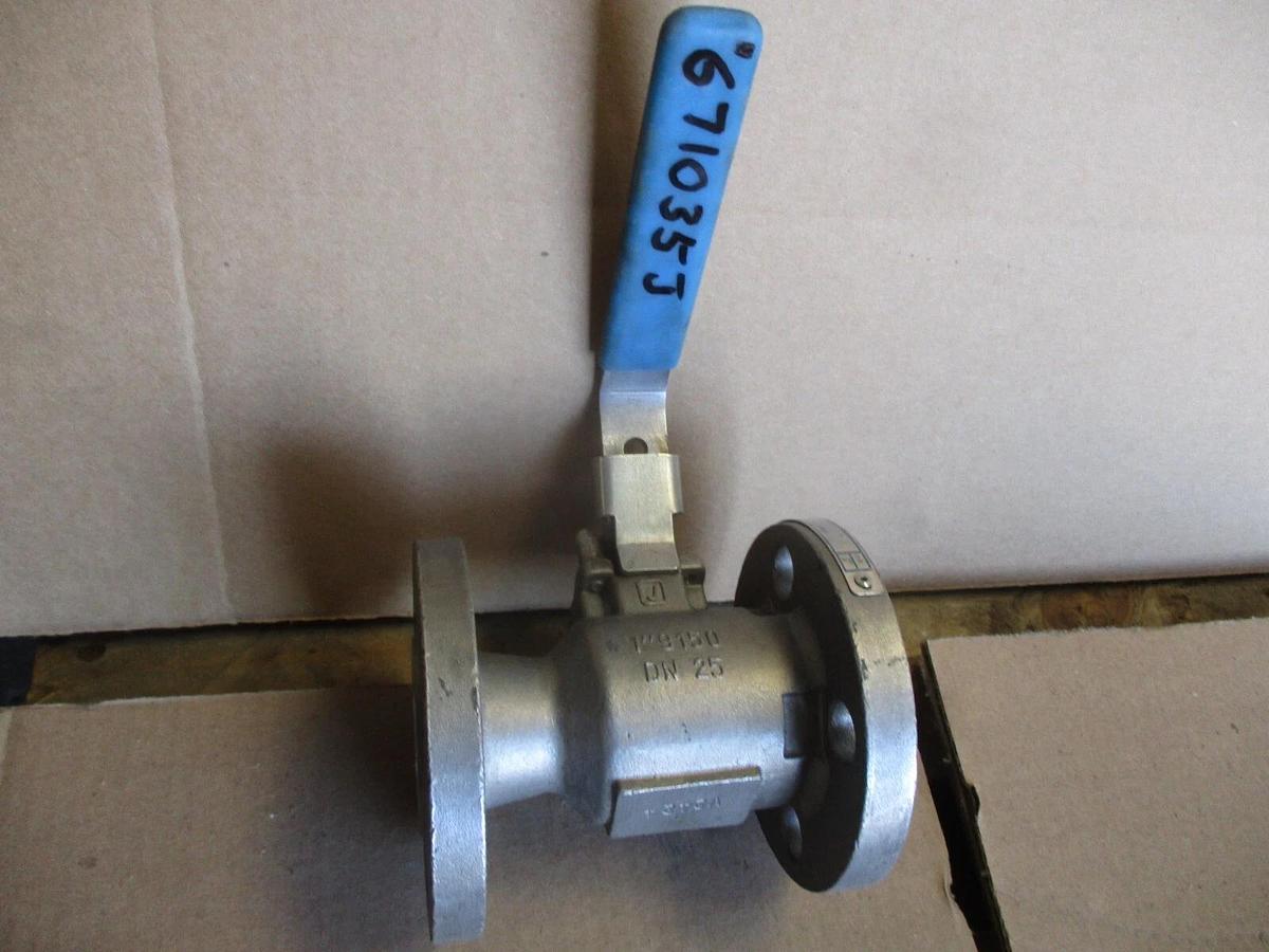 Used JAMESBURY 1" STAINLESS BALL VALVE, #671035J NEW