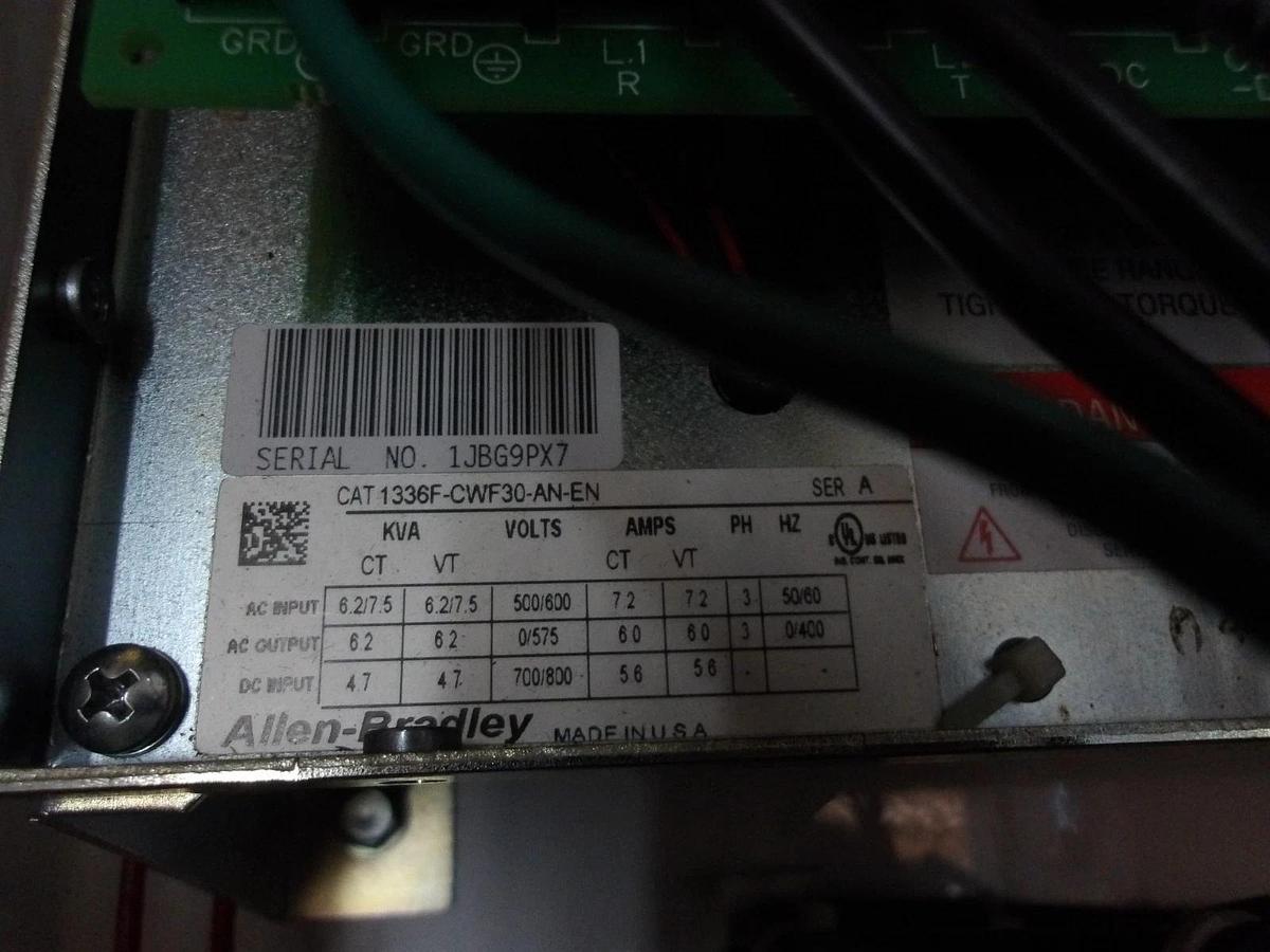 Used ALLEN BRADLEY 1336F CENTERLINE BUCKET W/ 3 HP DRIVE, #1029908G USED
