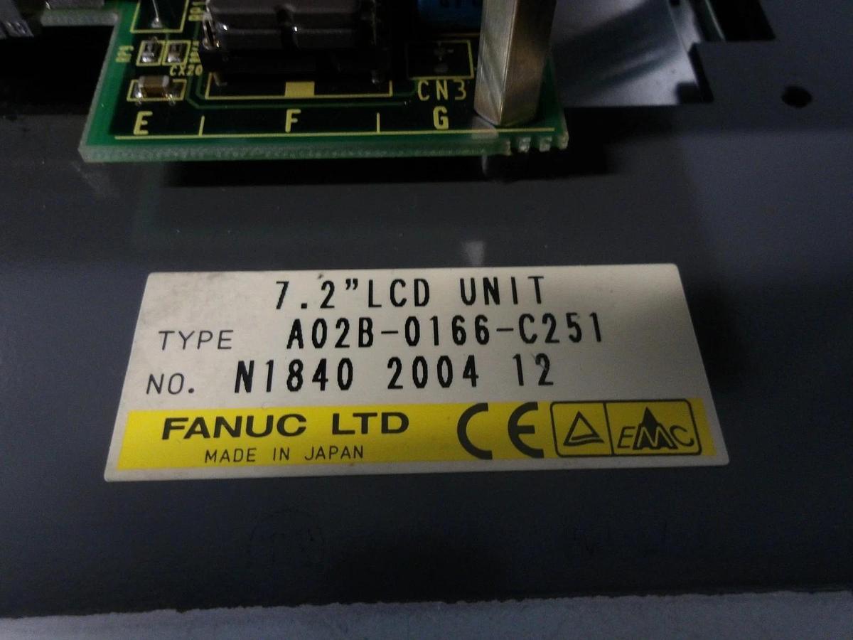Used FANUC POWERMATE A02B-0166-C251 MACHINE CONTROL UNIT, #128218G PARTS ONLY