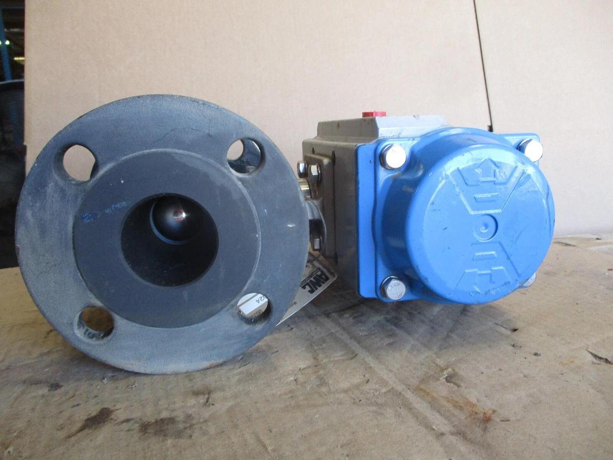Used JAMESBURY 2" STEEL BALL VALVE W/ ACTUATOR, #67234J NEW (WEATHERED)
