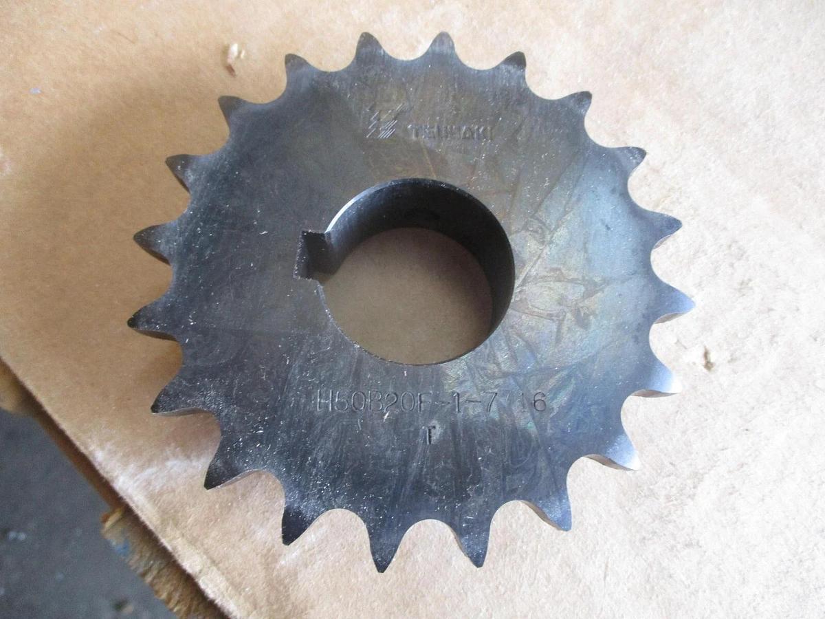 TSUBAKI H50B20F-1-7/16 ROLLER CHAIN SPROCKET, #416656J NIB