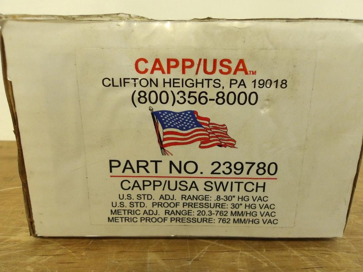 CAPP 239780 DIALMATIC PRESSURE SWITCH, #2121140G NIB