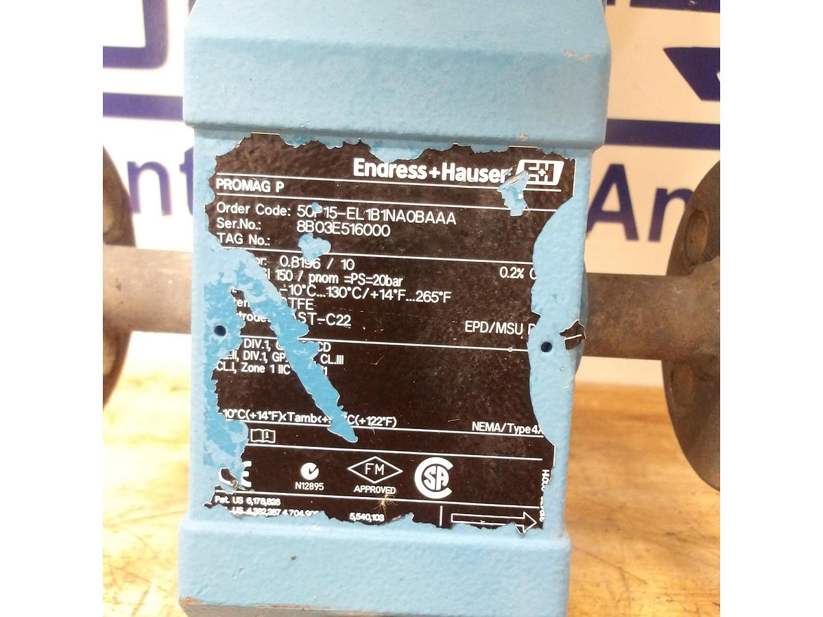 Used ENDRESS HAUSER 1/2" PROMAG 50 FLOW TUBE