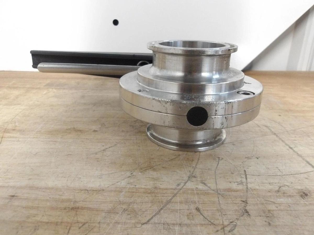 Used STEEL & OBRIEN 2" S/S BUTTERFLY VALVE BFVTC-2" 304S/S, #51148G USED