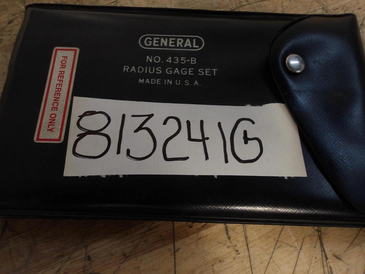 Used GENERAL NO-435-B RADIUS GAGE SET, #813241G USED