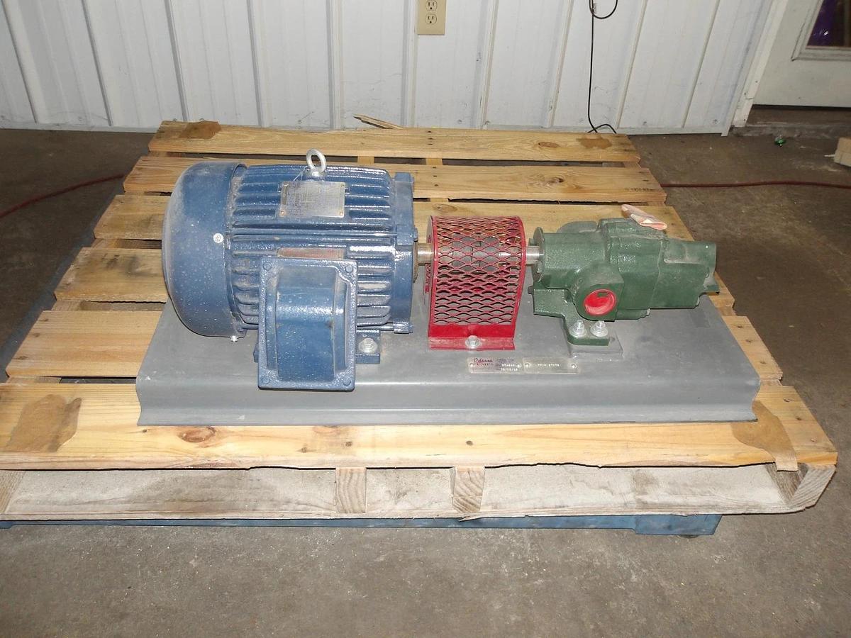 Used ROPER 1-1/2" PUMP W/ 5 HP MOTOR, #11111058GJW NEW