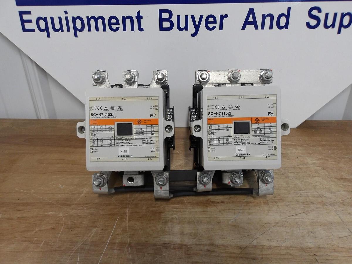 Used FUJI SCN7-15S MACHINE CONTACTOR 3NC4F (LOT OF 2) #3131017G NEW