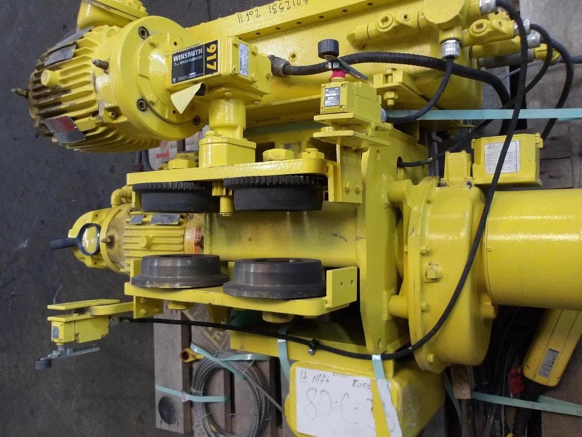 Used YALE 1 TON CABLE HOIST W/ TROLLEY BEW2-22PT1452, #113235GJW NEW