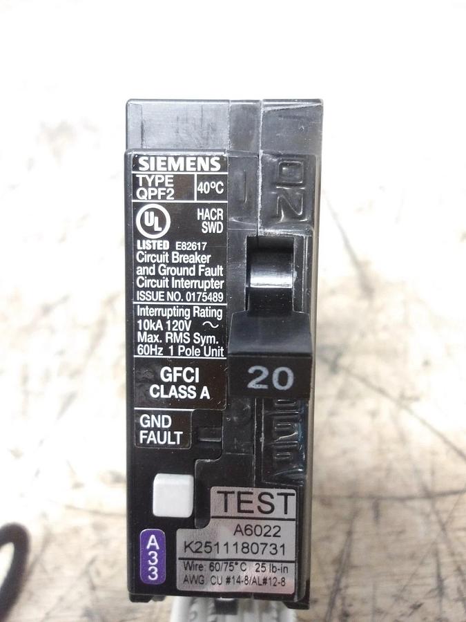 SIEMENS 20 AMP INSTA-WIRE BREAKER 120/240 V (LOT OF 2) #713930G NIB