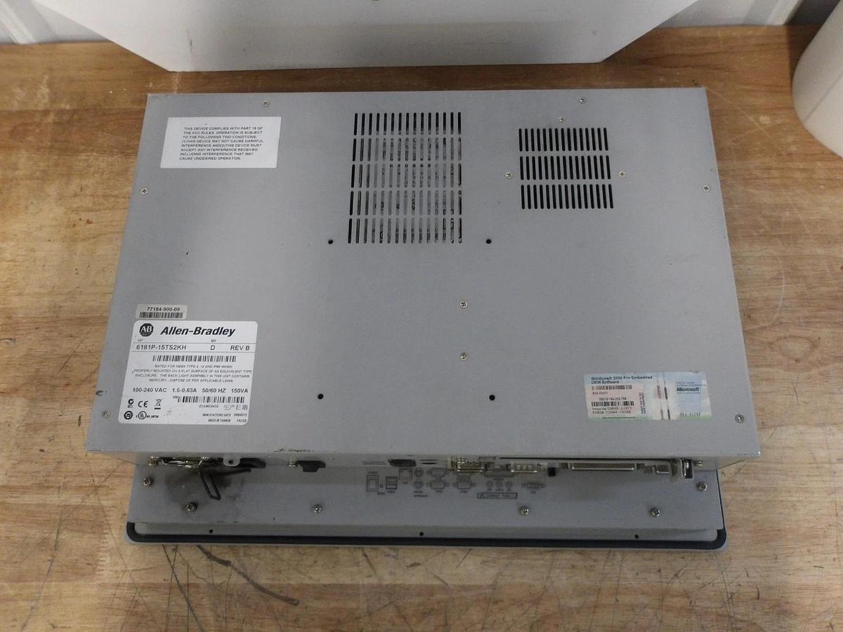 Used ALLEN BRADLEY 6181P VERSAVIEW 1500P COMPUTER, #9181023G USED