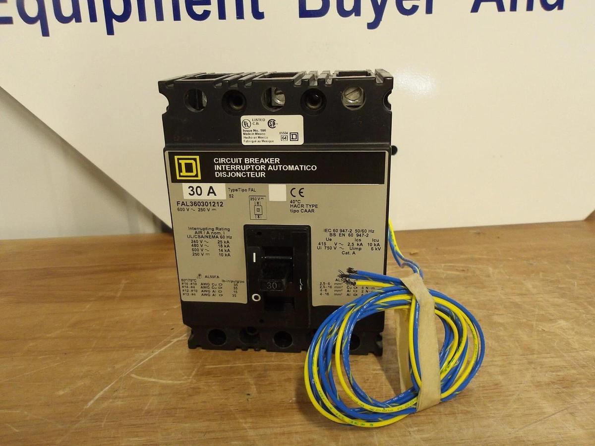 SQUARE D 30 AMP BREAKER 600/250 V, #2211230G NIB