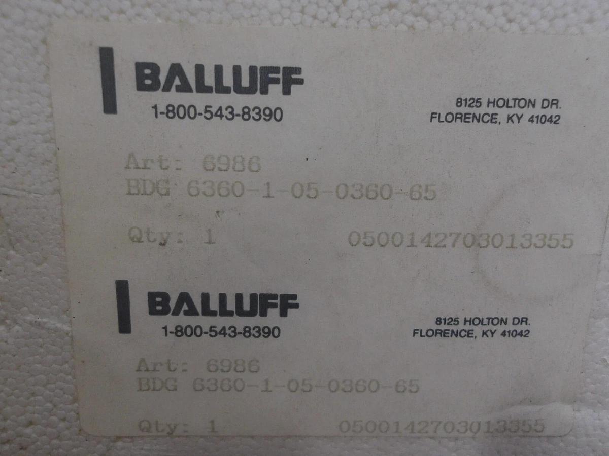 BALLUFF BGD6360-1-05-0360-65 INCREMENTAL ENCODER, #5221221G NIB