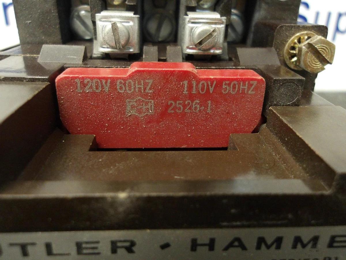 Used CUTLER HAMMER 60 AMP LIGHTING CONTACTOR C30DG3, #326209G USED