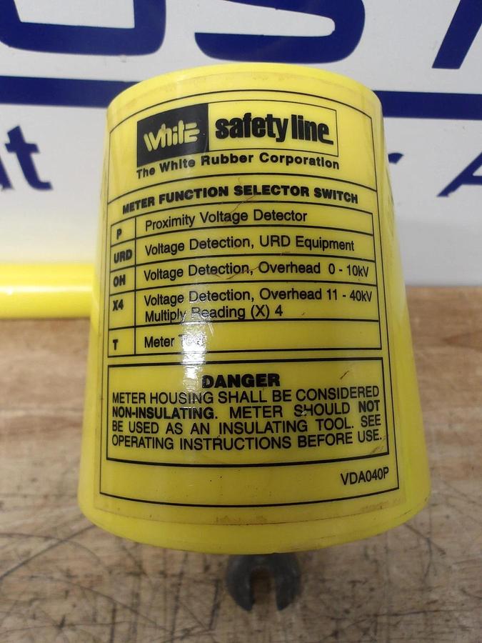 Used WHITE VDA040P SAFETY LINE VOLTAGE DETECTOR, #317957G PARTS ONLY
