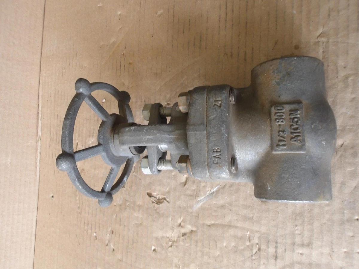 Used POWELL 1-1/2" STEEL GATE VALVE, #722143G NEW