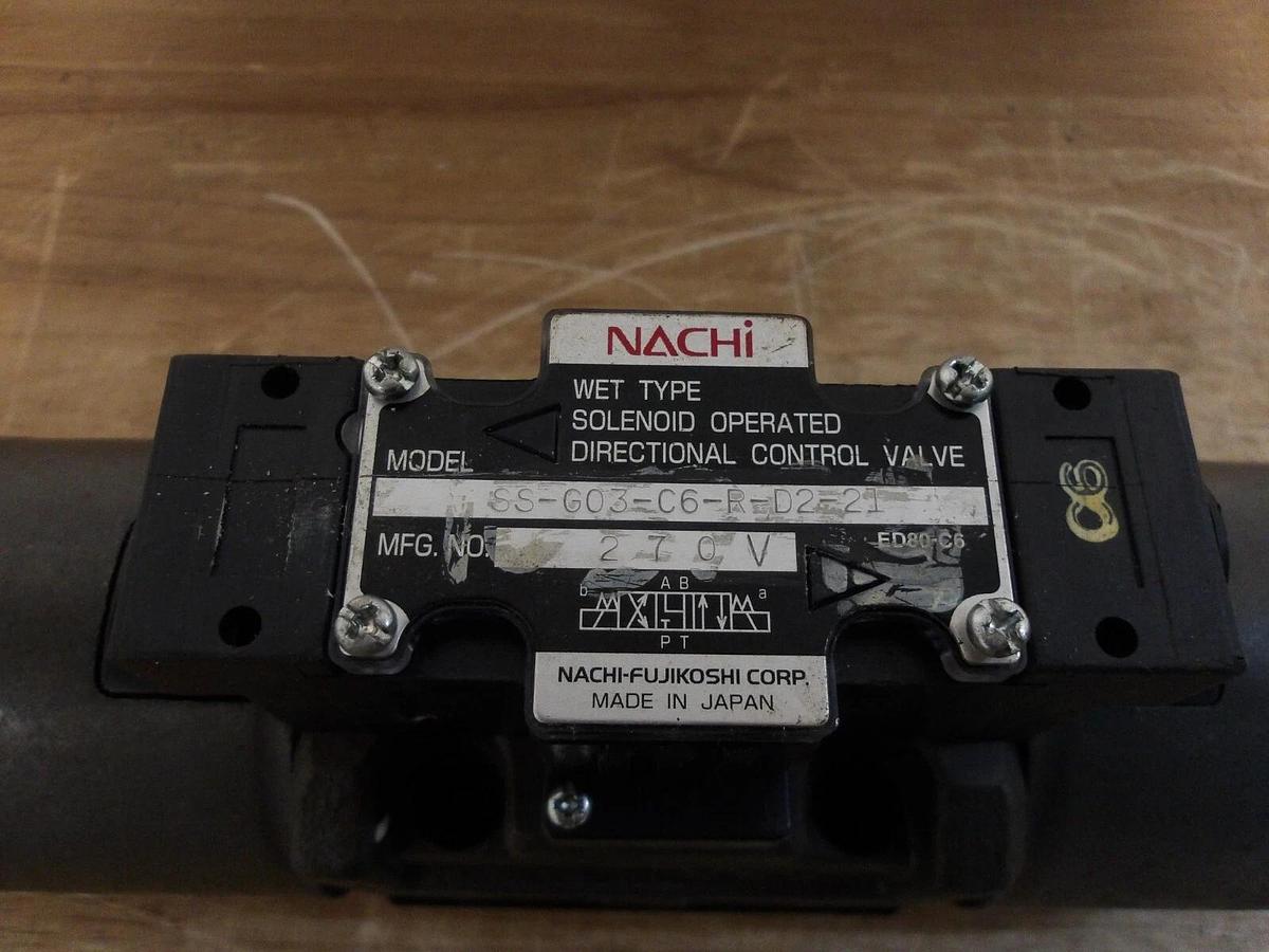 Used NACHI SS-003-C6-R-D2-21 HYDRAULIC DIRECTIONAL CONTROL VALVE, #33945G NEW