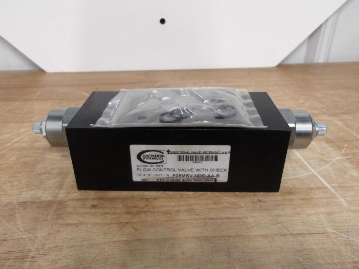 Used CONTINENTAL F05MSV-NDC-AA-B FLOW CONTROL VALVE W/ CHECK, #361140G NEW