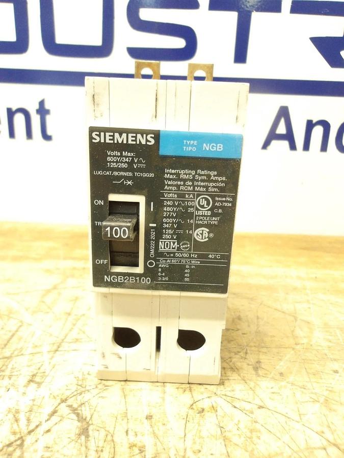 SIEMENS 100 AMP BREAKER 600/347-125/250 V, #781208G NIB