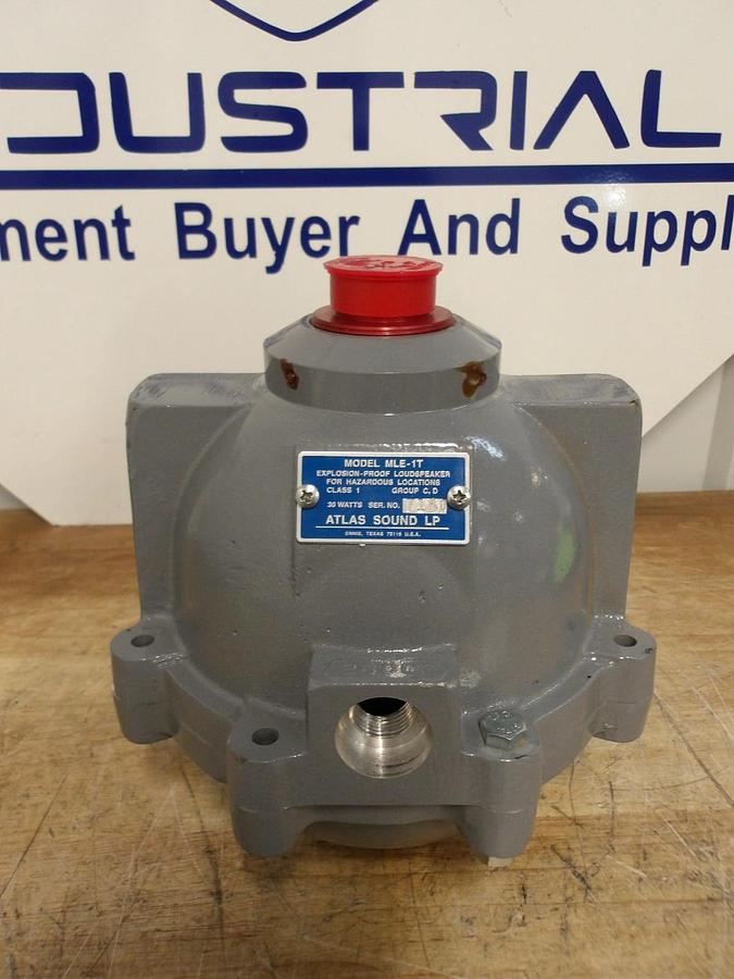 Used ATLAS SOUND MLE-1T EXPLOSION PROOF LOUDSPEAKER, 30 W, #661150G NEW