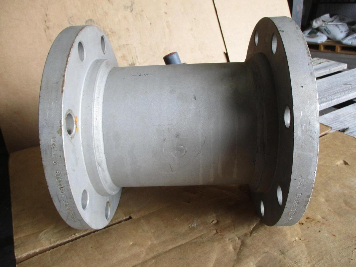 Used FOXBORO? STAINLESS 6" FLOW METER, #9161146J NEW (WEATHERED)
