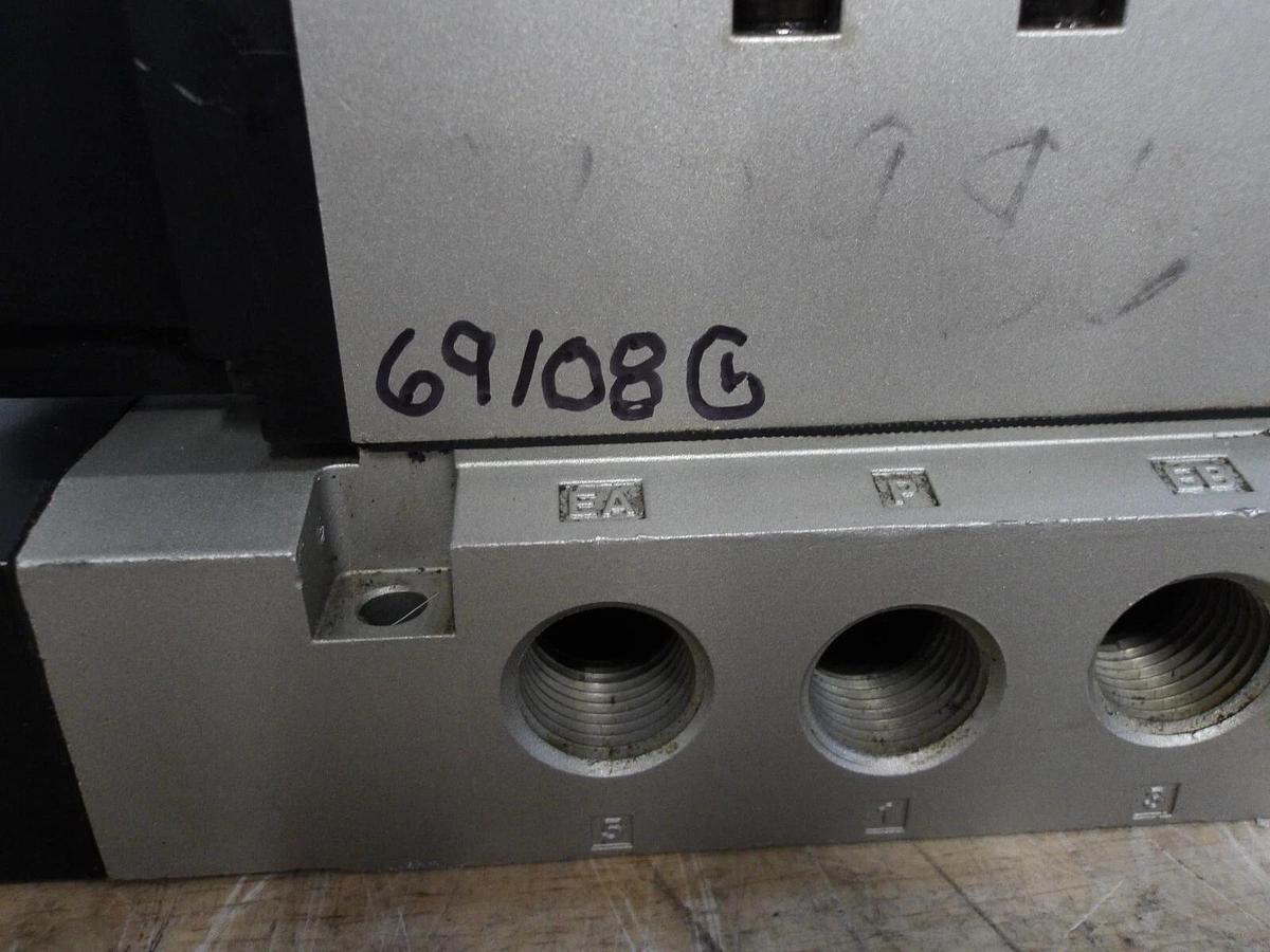 Used SMC VFS5100-5FZ PNEUMATIC SOLENOID VALVE, #69108G NEW