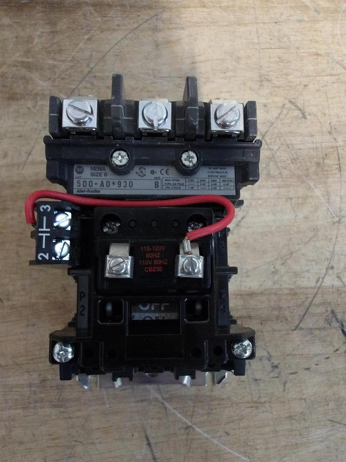 ALLEN BRADLEY 500-AOD930 AC CONTACTOR, SIZE 0, #520219G NIB