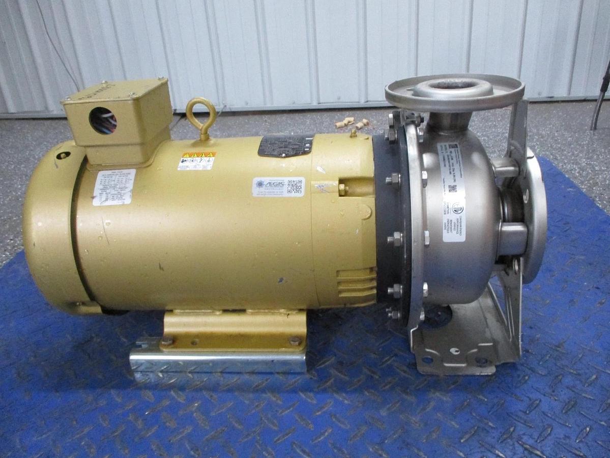 Used EBARA 2" X 2-1/2" STAINLESS 15 HP PUMP, #6121008J NEW
