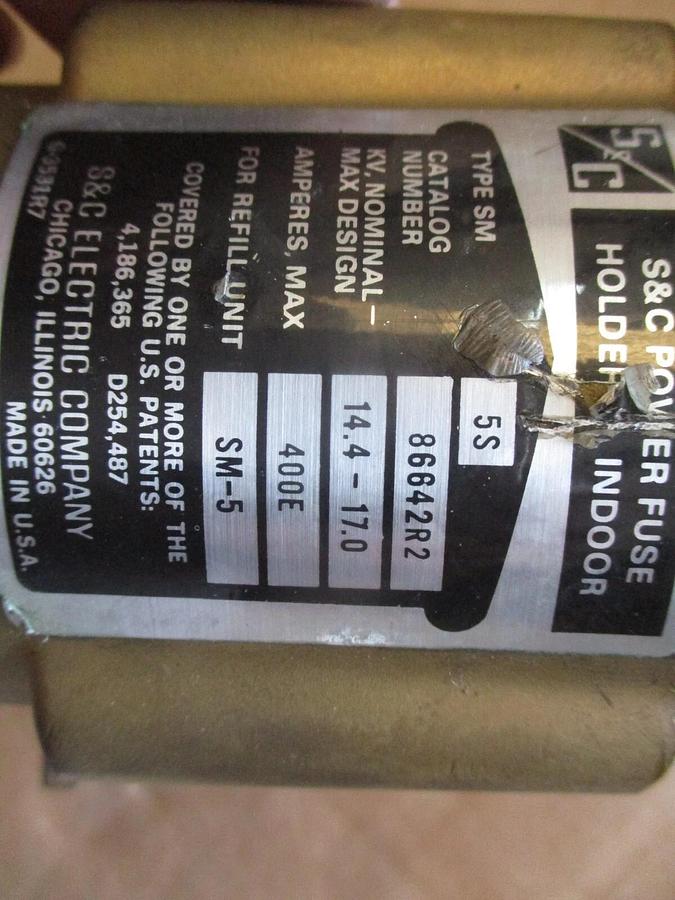Used S&C 86642R2 POWER FUSE HOLDER (400E) #95245J USED
