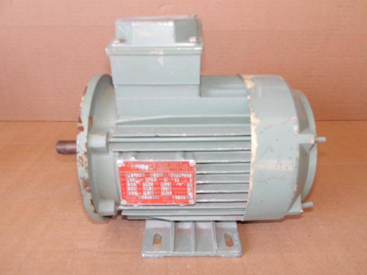 Used LEROY - SOMER POWERBLOC .33 HP MOTOR, FR LS56C, 1730 RPM, #1126110G USED