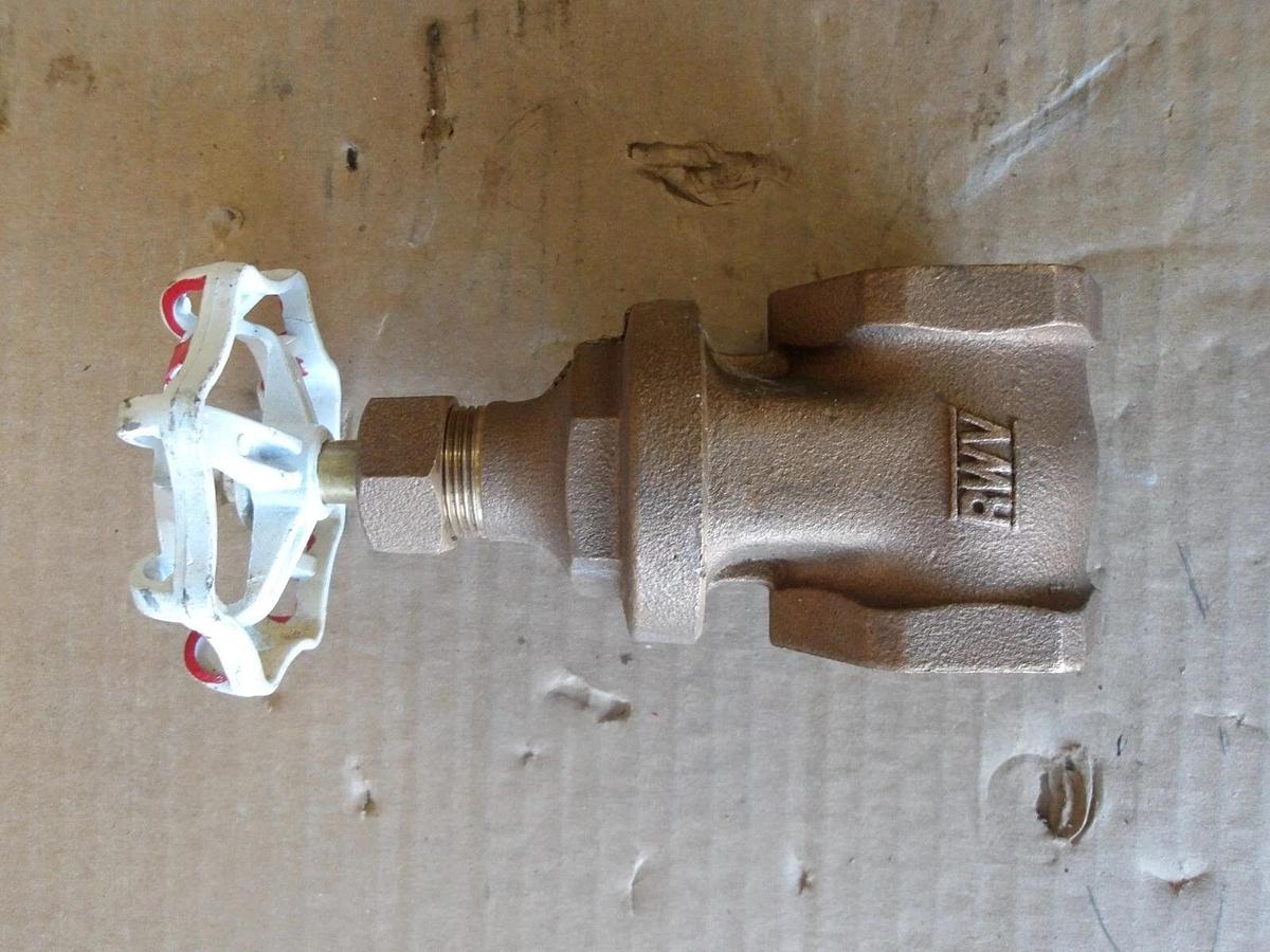 Used RMV 1-1/2" BRASS GATE VALVES (LOT OF 2) #710905G NEW