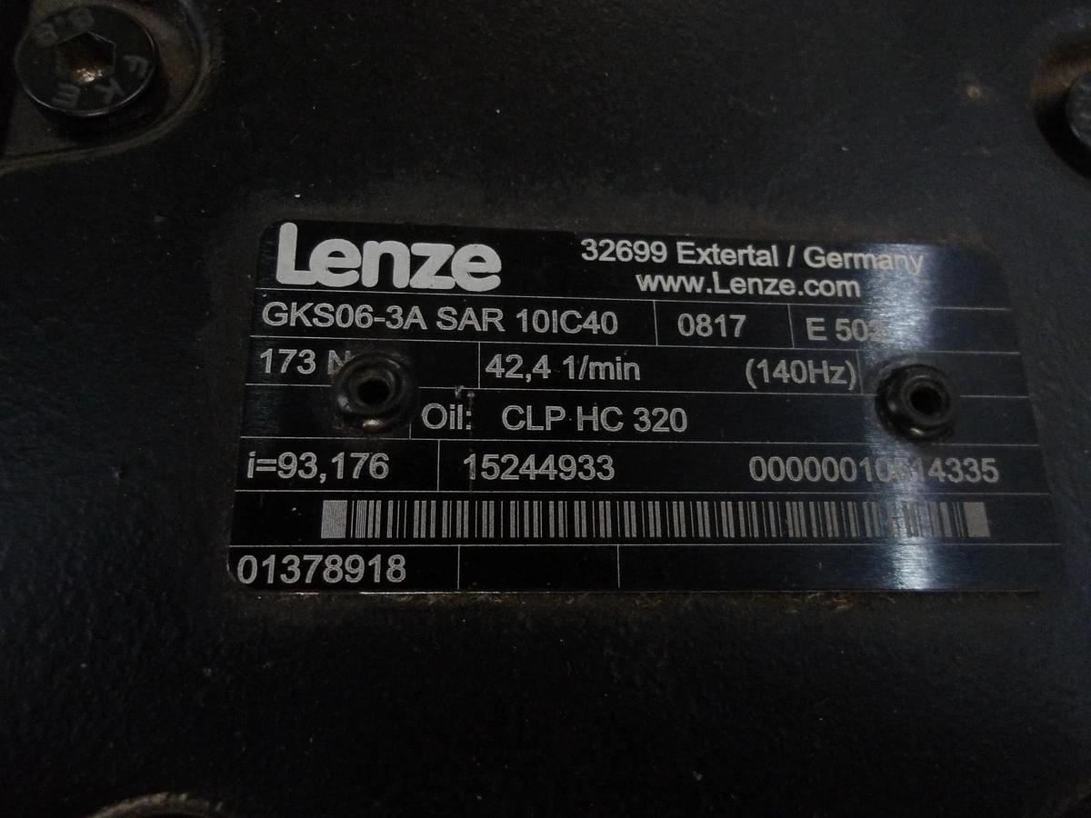 Used LENZE GKS06-3A GEARMOTOR, RATIO 42.4:1, HP 2.3, #213835G NEW
