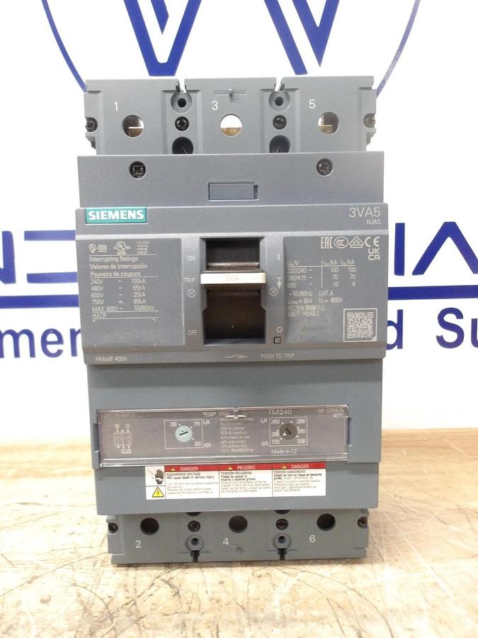 SIEMENS 350 AMP BREAKER 240-480-600 V, #7201122G NIB