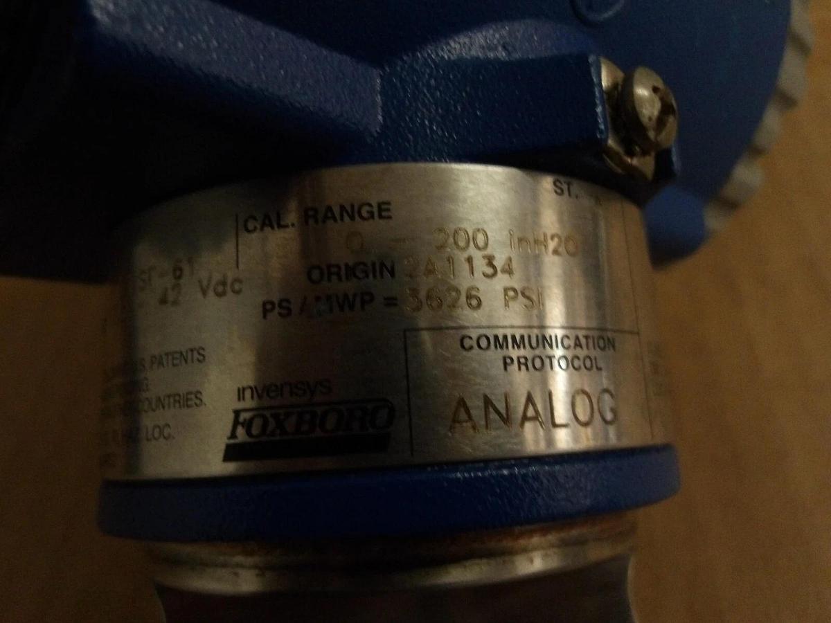 Used FOXBORO 4DP10-ALLB01F-M1 PRESSURE TRANSMITTER, 12.5/42 VDC, #1291145G USED